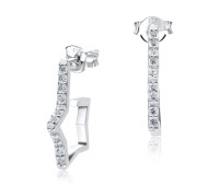 Star Blink CZ Silver Ear Stud STS-3217